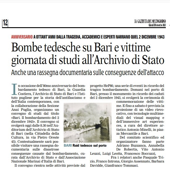 Archivio di Stato di Bari Il 30 novembre dalle 8.30 convegno sul